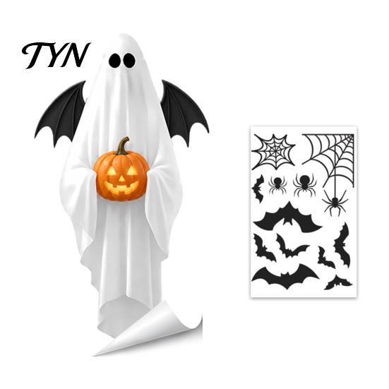 Decorative Window Film Halloween Ghost Glass Sticker, Cartoon Static Cling for Easy Apply Sticker Parties, Waterproof Decoration Decal
