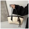 PU Leather Shoulder Bag For Women Y2K Simple Fashi Girl Handbag Large Capacity Female Bag Solid Color Retro Tote Bags