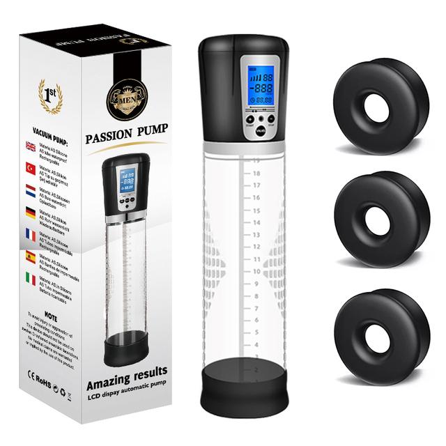 Electric Penis Pump Penis Enlargement Extend Pump Penis Trainer Male Masturbator Cock Vacuum Pump Adult Goods Sex Toy for Men