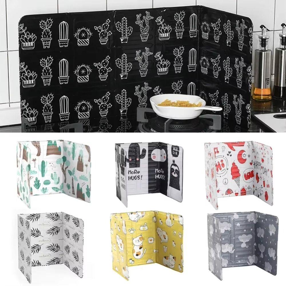 Foldable Gas Stove Oil Baffle Anti Splatter Heat-resistant Kitchen Cooking Oil Baffle Gas Stove Insulation Board