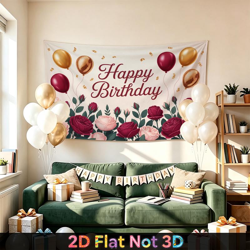 Party Backdrop Floral Balloon Photo Booth Background Front Door Decor