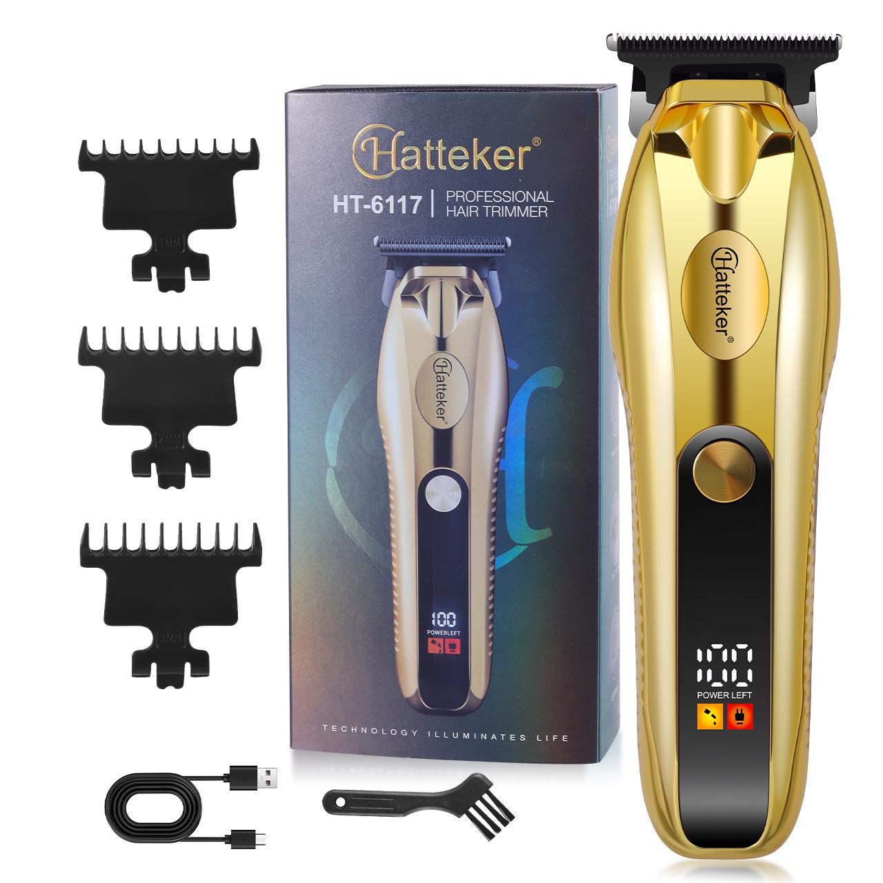 

Электрические машинки для стрижки Беспроводные Цифровой дисплей со светодиодным экраном для профессионального парикмахерского использования Бритье и стрижка маслом Скульптурирование USB Перезаряжаемые золотой