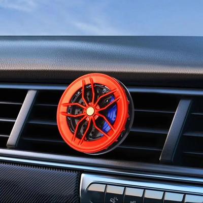 Car Aromatherapy Vent Clip Rotating Wheel Hub 90-Day Long-Lasting Volatile Interior Air Conditioning Decoration