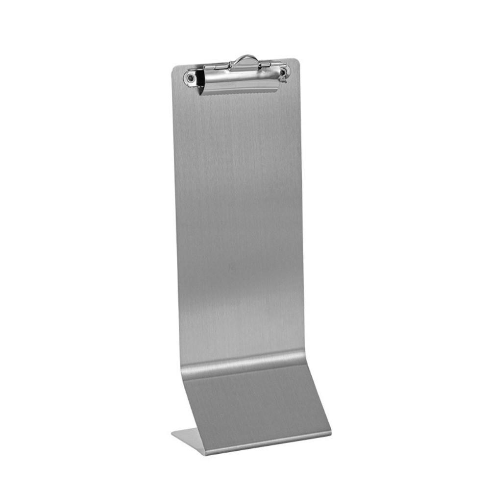 Support de pince à menu en acier inoxydable Pince à addition verticale Support de menu simple pour table Café Bar Hôtel