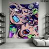 Dandadan Wall Tapestry Aesthetic Wall Hanging Printed Fabric Blanket Decorative Tapestries for Bedroom Living Room Home Decor
