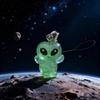 1/4Pcs Luminous Funny Green Alien Lanyard Keychain Resin Charm Mobile Phone Rope Key Chain Backpack Pendants Friend Gifts