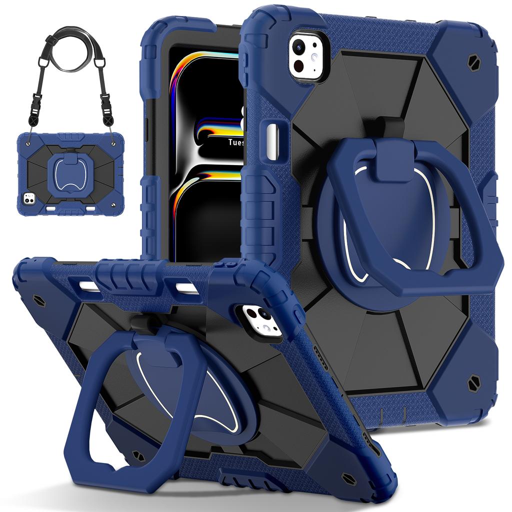 360 Rotating Handle Grip Case Universal for IPad Pro 11 2025 M5 2024 M4 A3357 A3358 A3359 A2836 A2837 A3006 Armor Stand Cover