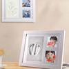 Imprint Clay Photo Frame DIY Keepsake Pet Paw Print Kit Clay Handprint Keepsake Frame  Father's Day