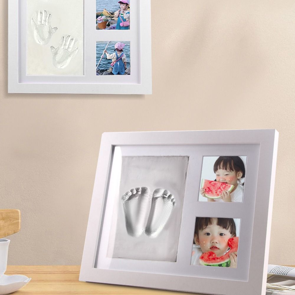 Imprint Clay Photo Frame DIY Keepsake Pet Paw Print Kit Clay Handprint Keepsake Frame  Father's Day