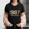 1987 Limited Edition Vintage Design Shirt Retro Style Unisex TShirt Birthday Memorial Clothing Unisex Unisex Crewneck Cotton Tee
