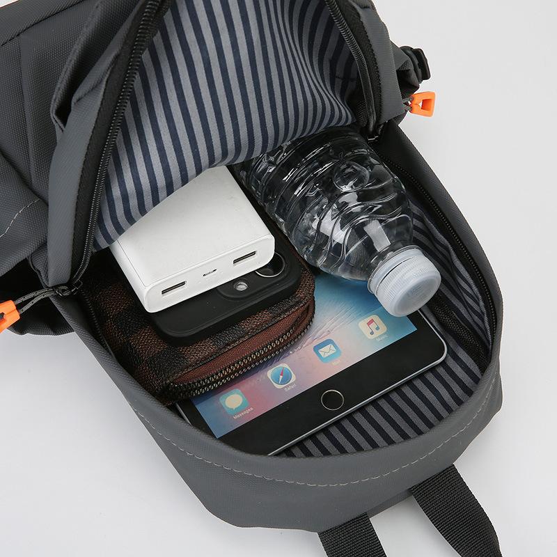 Men's Multi-functional Chest Bag, Charging Cross-body Backpack, Casual and Fashionable Single-shoulder Bag