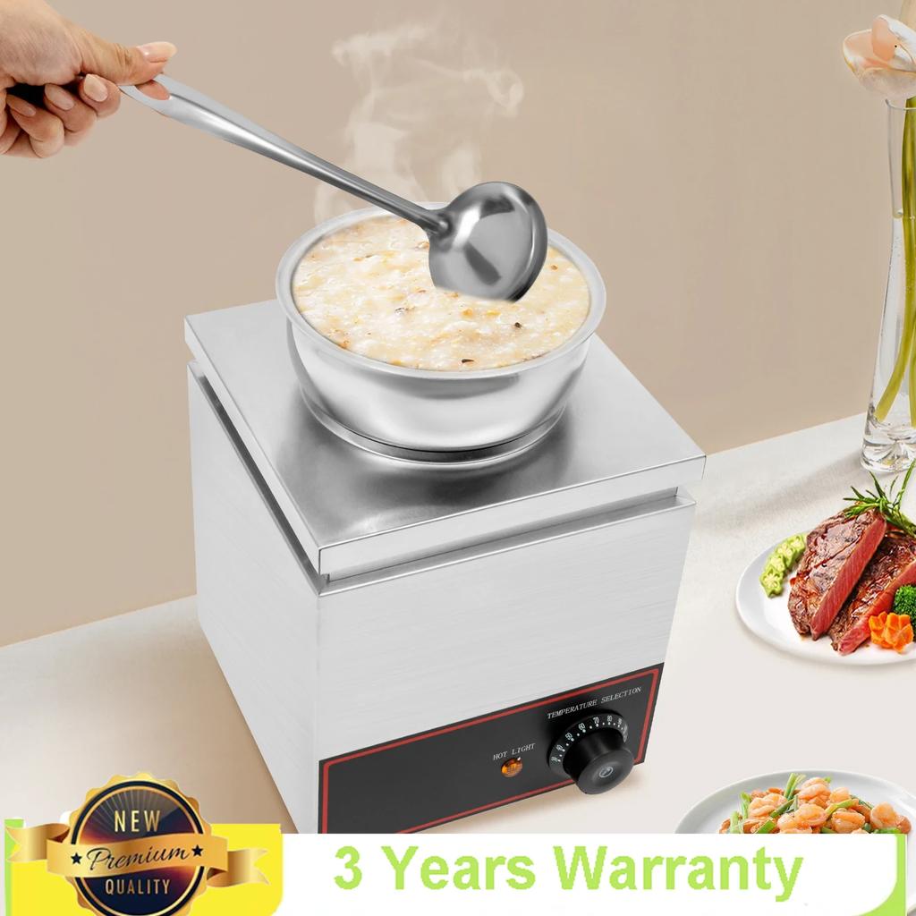 Bymaocar 4l/4.23qt Commercial Food Warmer Adjustable Temperature With Spoon Compact And Lightweight For Buffet,Shotels,Weddings