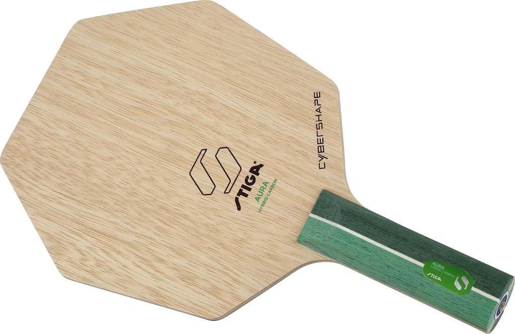 STIGA Cyber Shape Aura Hybrid Carbon Straight Shakehand Table Tennis Racket with Wide Sweet Spot (1602250237)