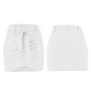 Women Solid Color Slim High Waist Bandage Belt Asymmetric Bodycon Mini Skirt