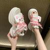 Fashion Fashion Sports Platform Sandals  Summer Thick Bottom Wedge Walking Shoes Woman Peep Toe 2024 Lace Up Chunky