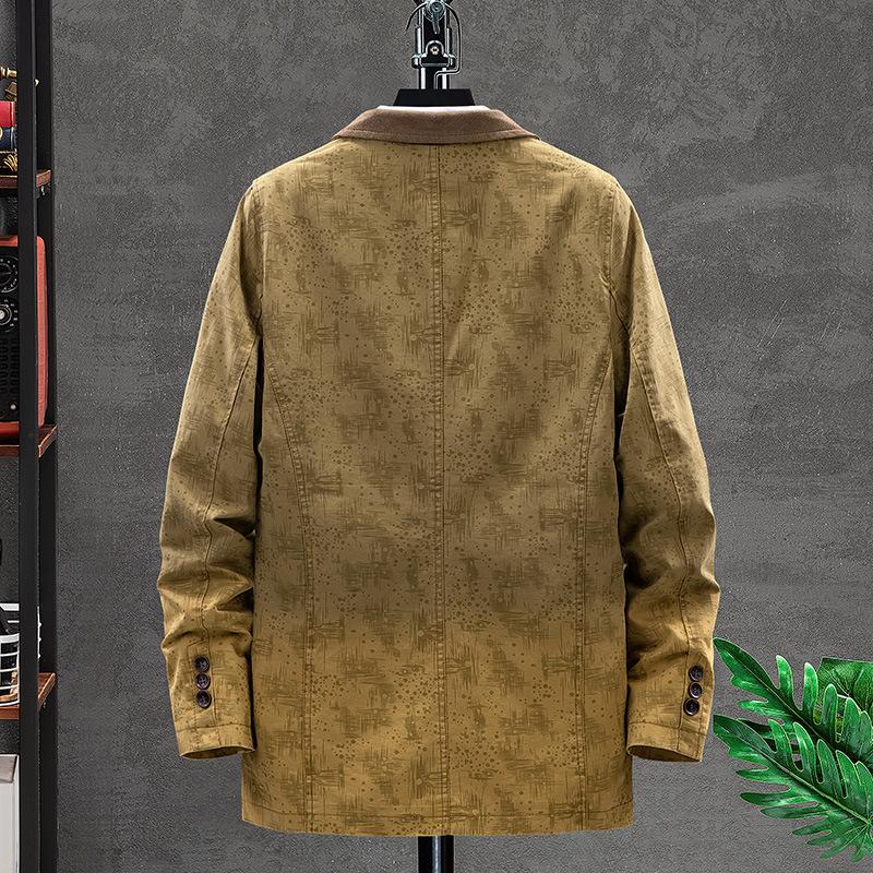 Men's Casual Suit Corduroy Men's Fashion Korean Jacket Spring and Autumn Trendy Jacket Men's Suit Top