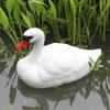 Yardwe 3D Simulated Swan Statue, Realistic Floating Swan Garden Decoration for Pond, Pool, and Home Decor, White, 12.99 X 10.23 X 6.29 Inches