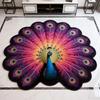 Peacock Floor Mat 3D Realistic Pattern Bathroom Mat Quick Dry Floor