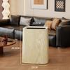 Wood Grain Trash Bin Vintage Creative Bedroom Kitchen New Chinese Style Hotel Large Bathroom Wastebasket