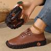 Summer real soft leather single shoes women's comfortable flat non-slip mother shoes soft sole casual sports
