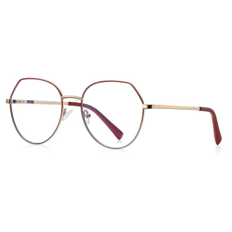 Luxury Anti Blue Light Glasses Men Women Oversized Metal Irregularity Eyeglasses Fashion Ultralight Computer Reading Glasses +2
