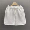 Men's Trendy White Diamond Pattern Shorts - Summer Home Wear