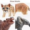 12Pcs Simulation Wildlife Animals Model Toy Mini Figures Dolls Action Figurines Toys for Children Set Gift Cake Decoration