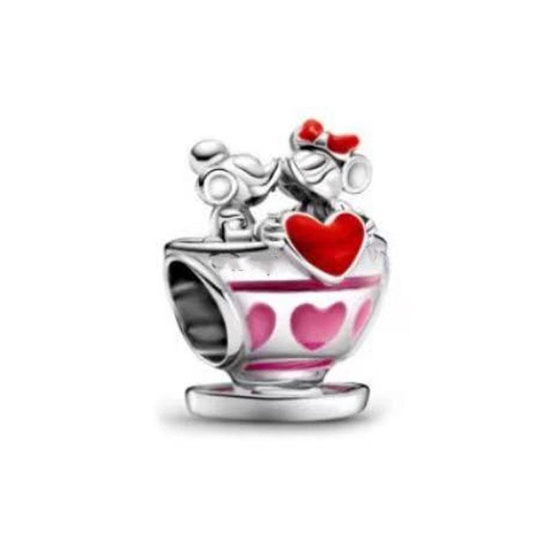 Brand New Cute Animal Mouse Bead Component Couple Pendant Bead Component, Ideal Designed For Authentic Original European Bracelet High Quality Fine