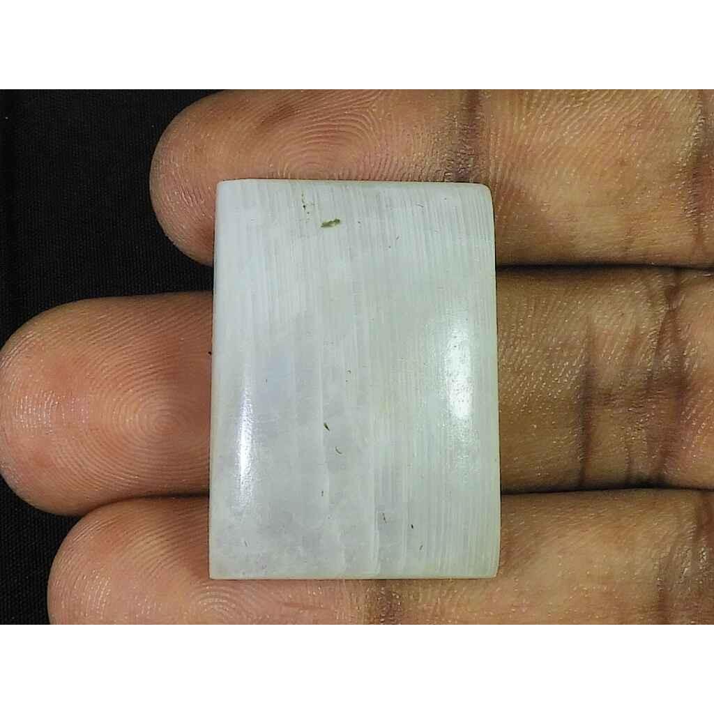 59Cts Natural Rainbow Moonstone Octagon Shape Crytsal Loose Gemstone 22X31MM SK-3629