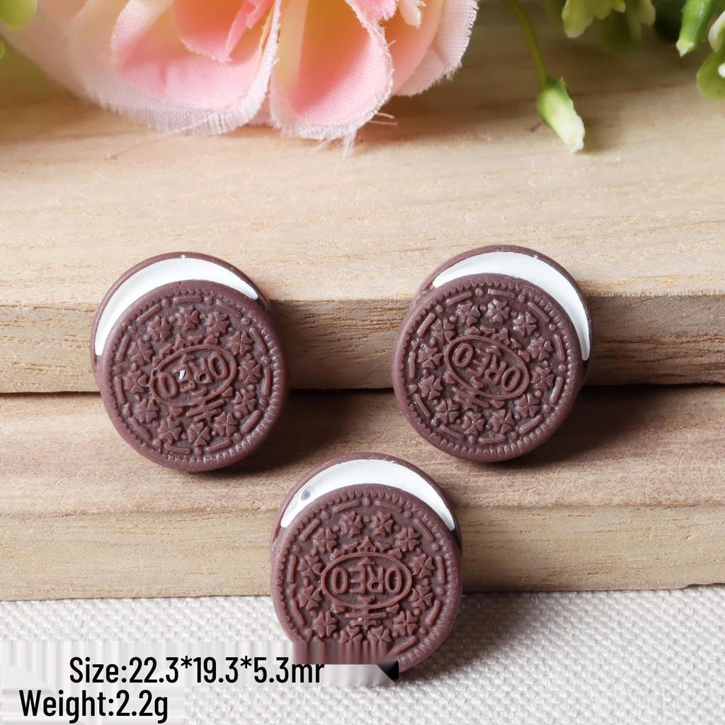 Handmade Resin Mini Food Hair Clips: Cookie & Bread Designs