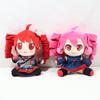 New Kasane Teto Plush Set 2pcs Red Pink Hair Anime Character Soft Stuffed Doll UTAU Virtual Singer Plushie for Fan Collectors Birthday Gift Home Decor