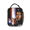 Michael Jackson Lunchtasche Lässige Brotdose Picknick im Freien Tragbar Thermische Tragetaschen Für Männer Oxford Benutzerdefinierte Kühltasche