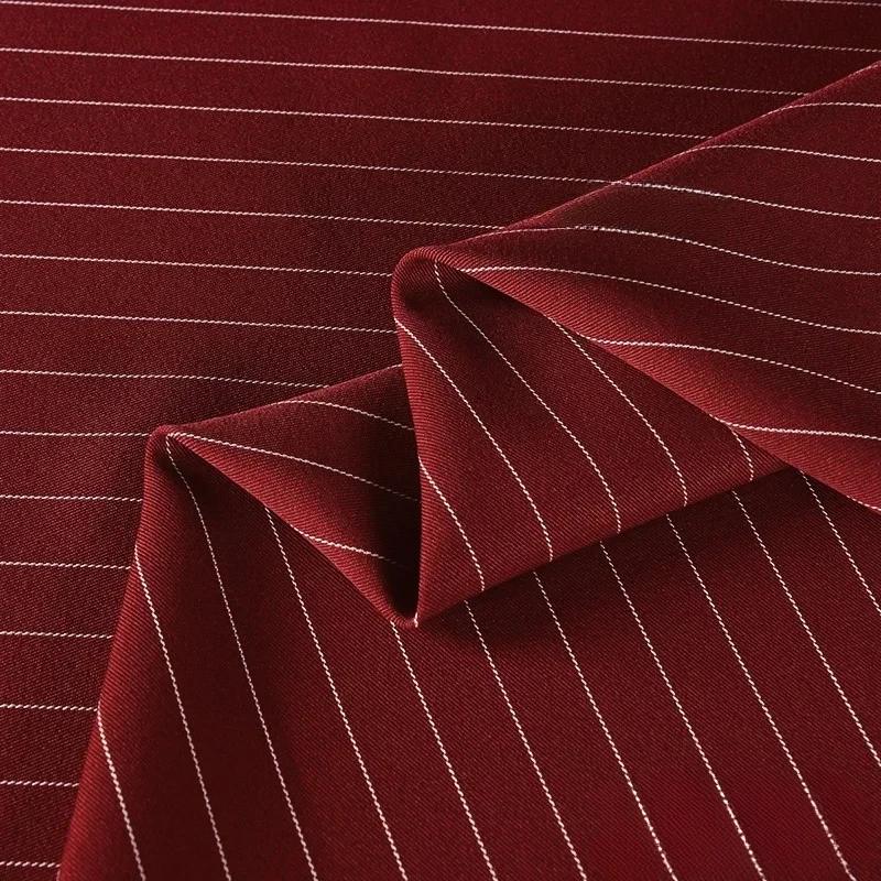 100x150cm Fine Stripe Fabric Spring Summer Fashion Skirts Suits Cloth Apparel Sewing Fabric Polyester Rayon Spandex Material