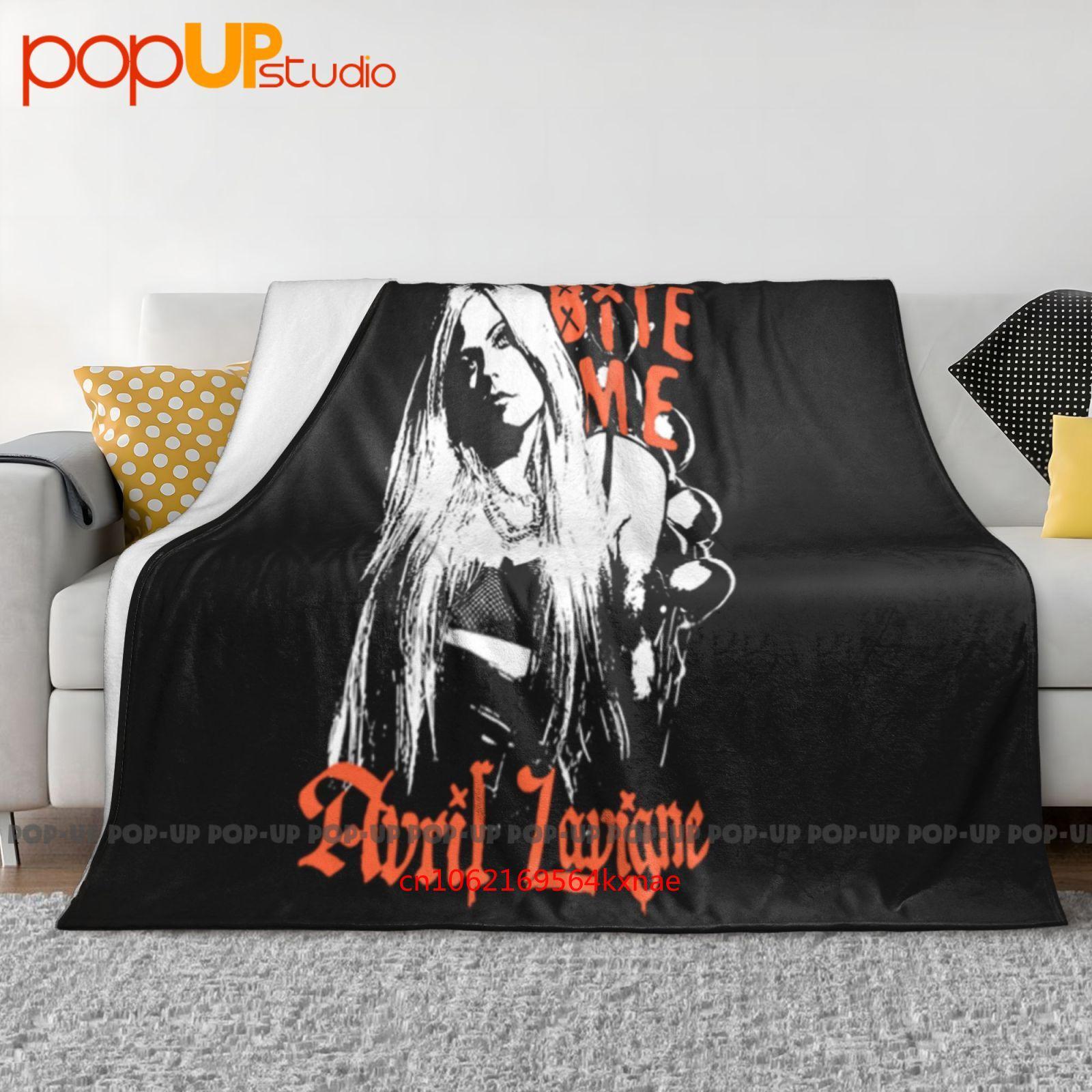 Плед Avril Lavigne Bite Ультрамягкий Зимнее Покрывало на Диван Постельное Белье 30x40in