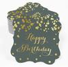 Inkdotpot Real Gold Foil Bracket Shape Paper Hang Tags Happy Birthday Favor Tags Pack Of