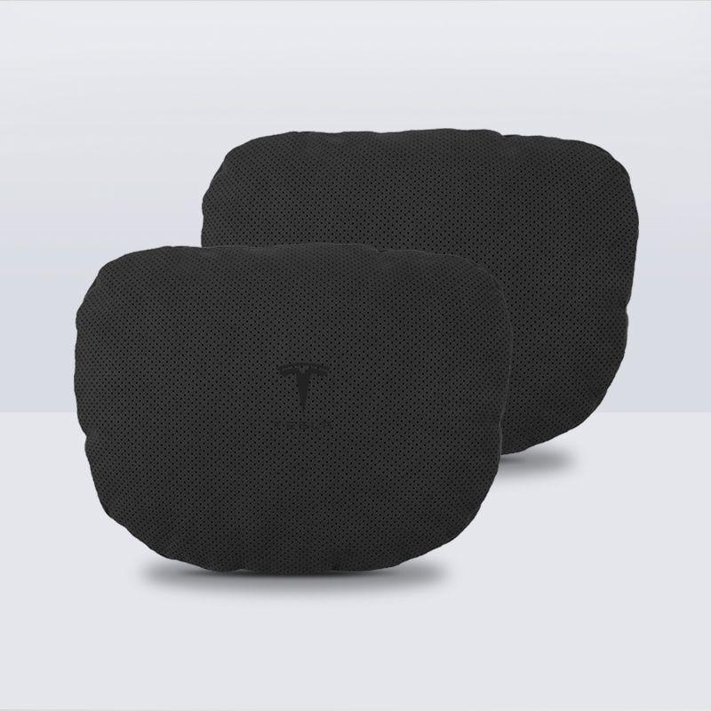 Tesla Model 3/Y Suede Maybach Headrests, Neck & Lumbar Supports