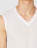 Made in Japan not absorb PP mesh sleeveless 5215018 White Japan S to Japanese size [Foxfire] [Underwear] [Does sweat] [Polypropylene] [Watching