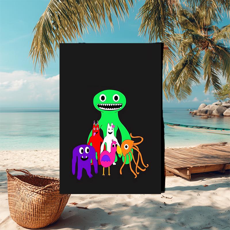 Ultra-Soft Beach Towel with Garten of Banban Theme,Ideal for Pool - Camping, Diving - Perfect Travel Essential, Vibrant Beach Towel.
