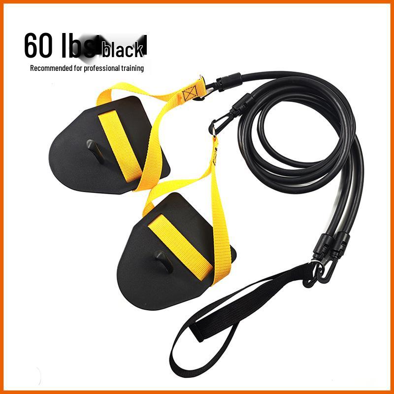 Elastic Multifunctional Resistance Band for Arm Training and Freestyle Sculling with Hand Paddles