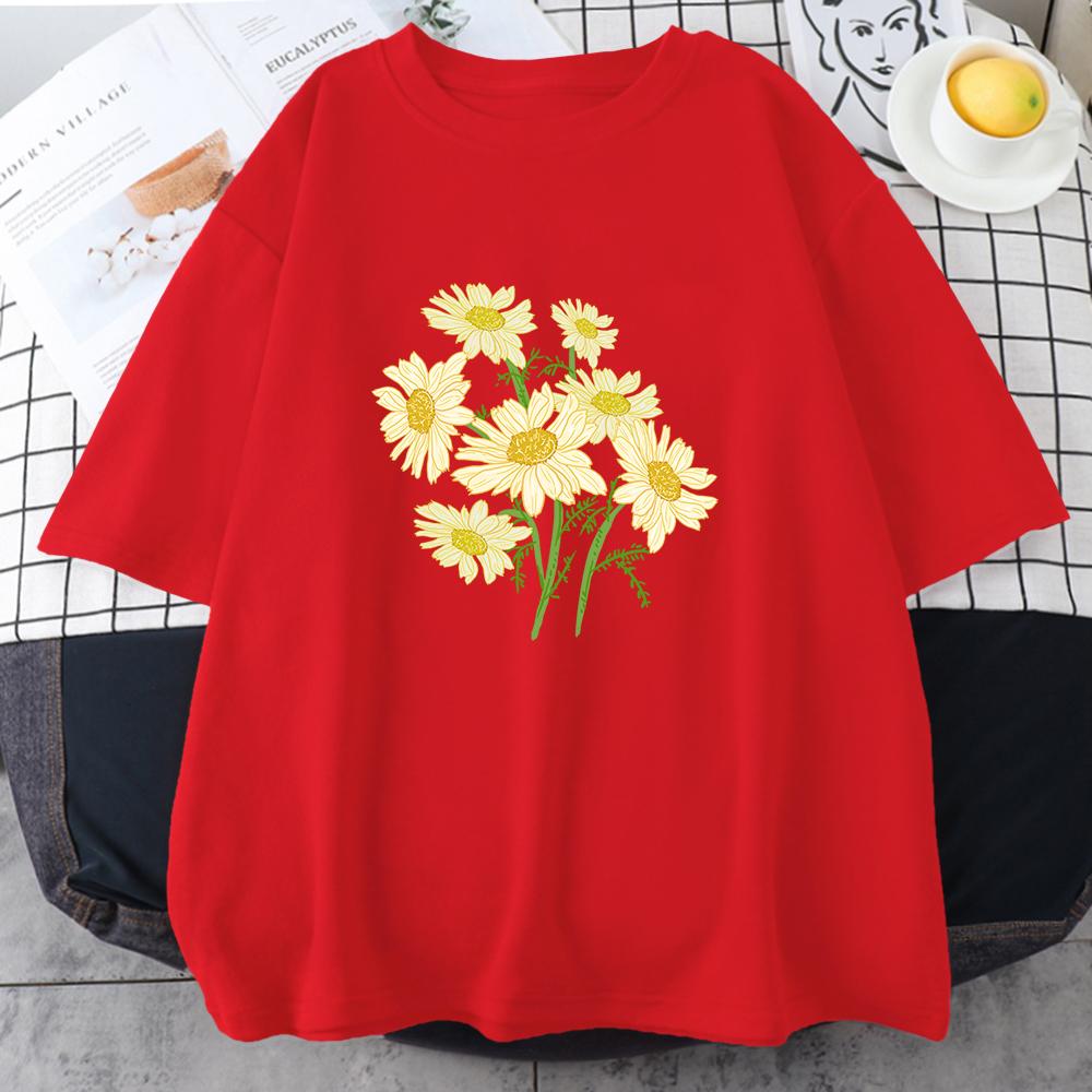 Fresh Harajuku Yellow Chrysanthemum Flower Man T Shirts Graphic S-Xxxl Tee Shirt High-Quality Casual Tshirt Leisure Street Tops
