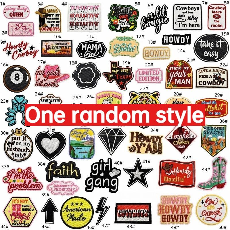 Embroidered Iron-On Patches, Vintage Clothing Badge Emblem Stickers for DIY Garment Decor