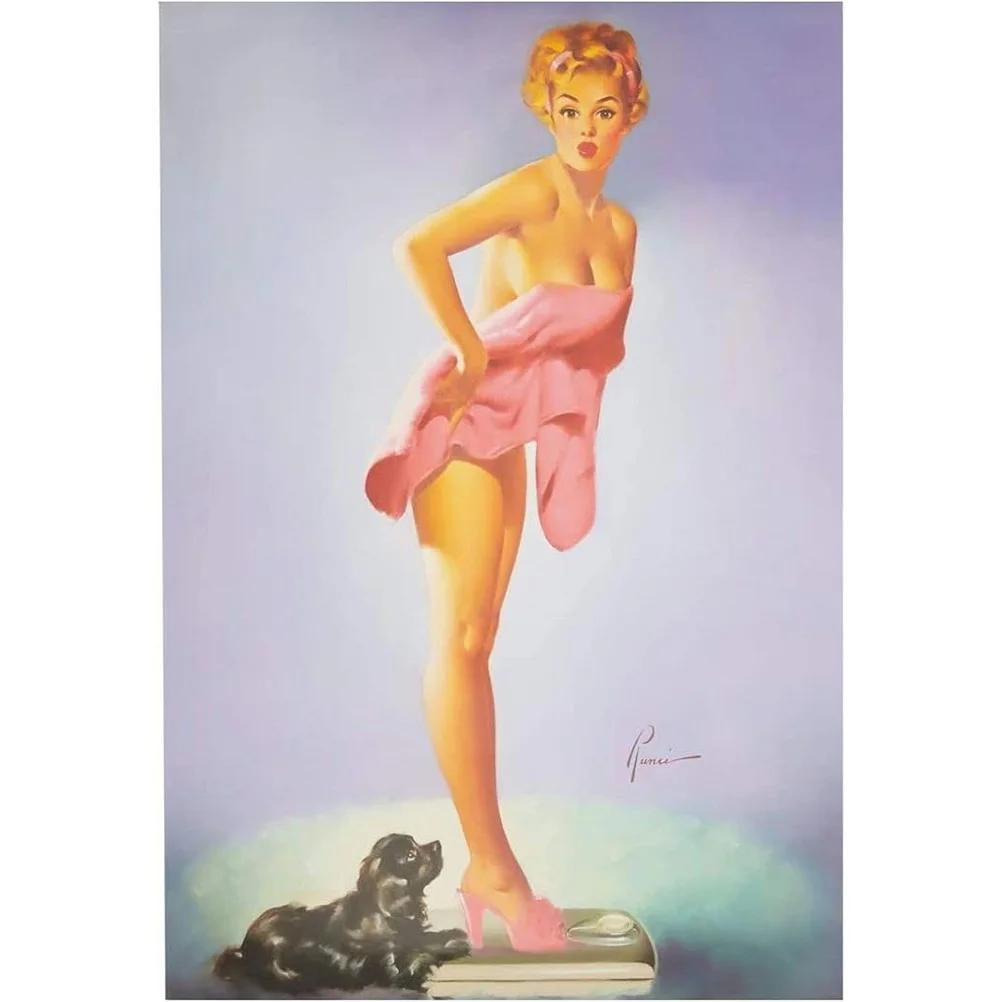 Vintage Metal Signs Pinup Girls Wall Decor for Bathroom Laundry Man Cave Home Bars Garage Cafe Clubs Retro Posters Plaque