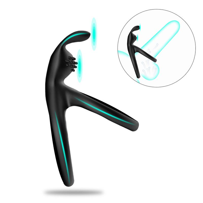 Silicone Penis Ring Clitoris Stimulator Cock Ring Delay Ejaculation 2in1 Cock Ring Erection Ring Sex Toys for Men Couples
