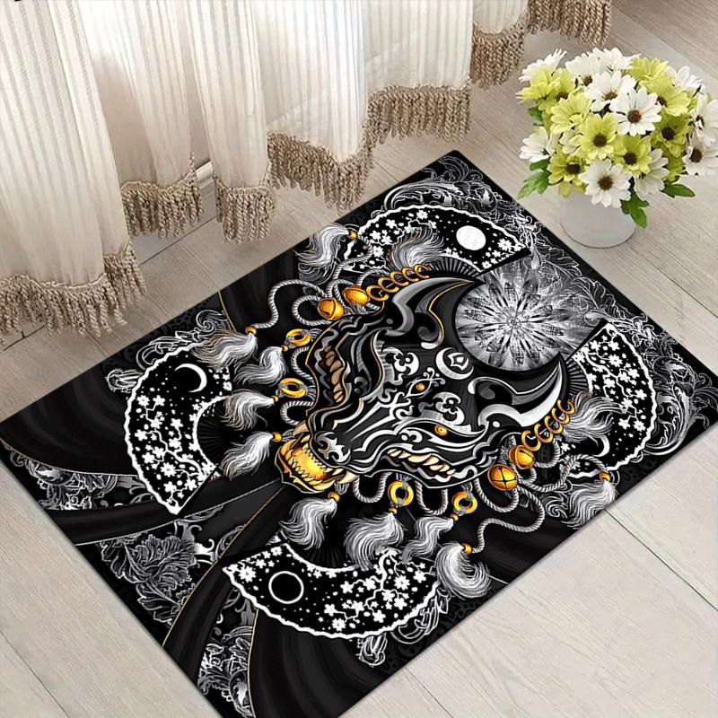 

1pc Ancient wolf Print, Design Area Rug - Soft, Anti-Slip, and Durable Gaming Room Decor for Bedroom, Living Room 60cm by 90cm