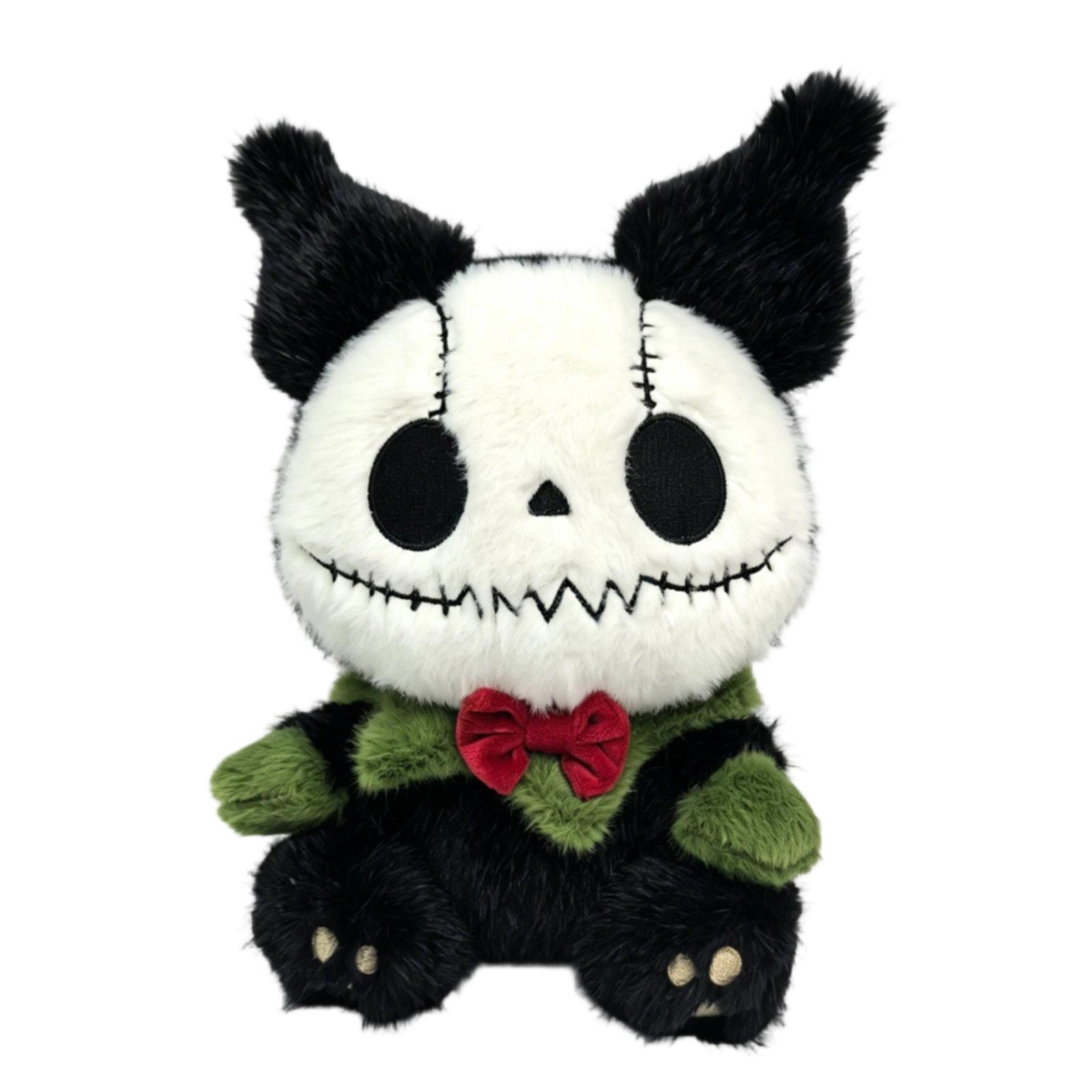 

Halloween Plush Skeleton Doll Decorative Plush Toy Soft Stuffed Skull Figure for Home Office Seasonal Display and Collectible One Size