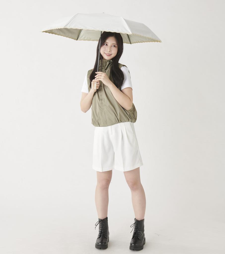 Esta Folding First Class Sun UV For Sun and Pearl Heat [Moonbat] Parasol, Umbrella, Protection, Protection, Rain, Sparkling, Finish, Cut,