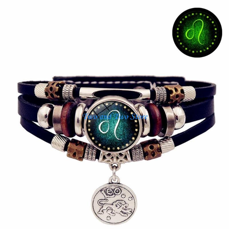 HX6F Lightweight Constellations Bracelet for Teens Zodiacs Charm Everyday Jewelry