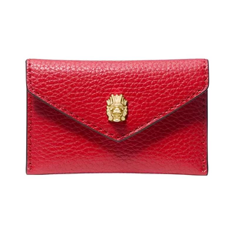 MICHAEL KORS Stitched flap closure, cow leather wallet, women s red красный