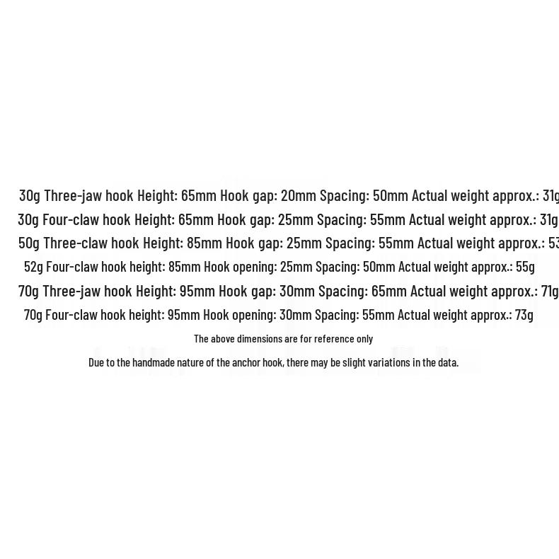 Large Three-Prong Lead Fishing Hook with Barbs and Long Cast Blade