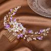Luxury Pearl Hair Combs Exquisite Toothed Insert Comb Hair Clip Rhinestone Hairpin  Festival